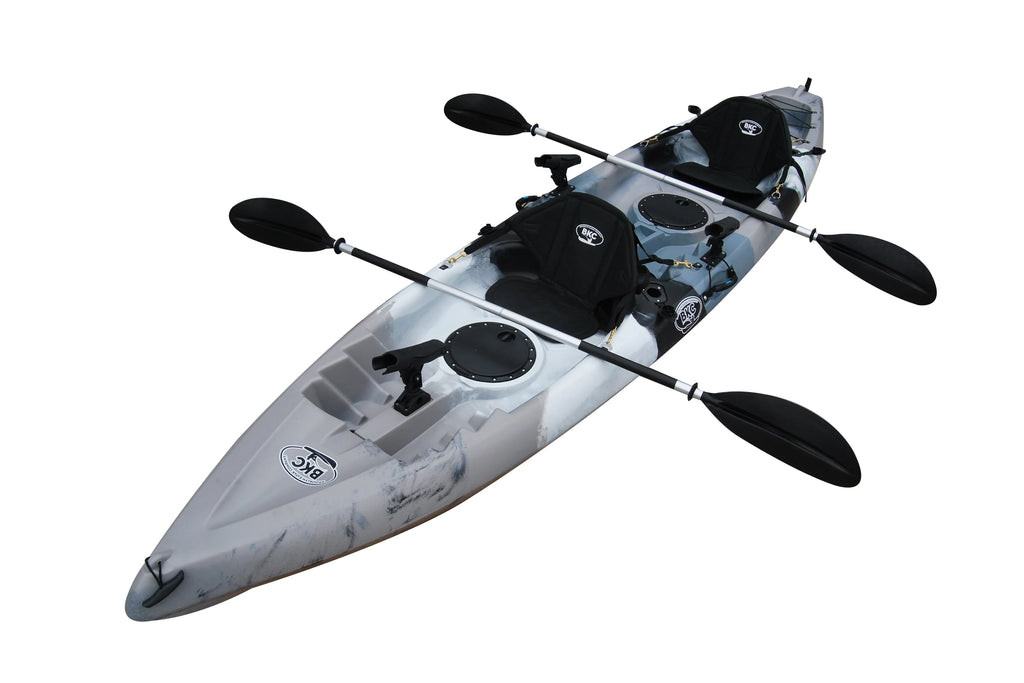 Kayak de pêche tandem BKC TK181 3,9 m pour 2 personnes avec sièges rembourrés et pagaies – 2026