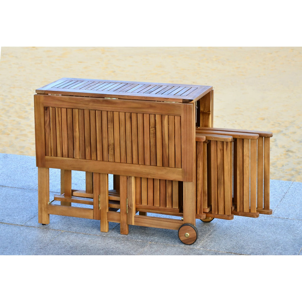 Ensemble de table à manger d'extérieur SAFAVIEH Outdoor Brandy 5 pièces - 43Lx35Px29H