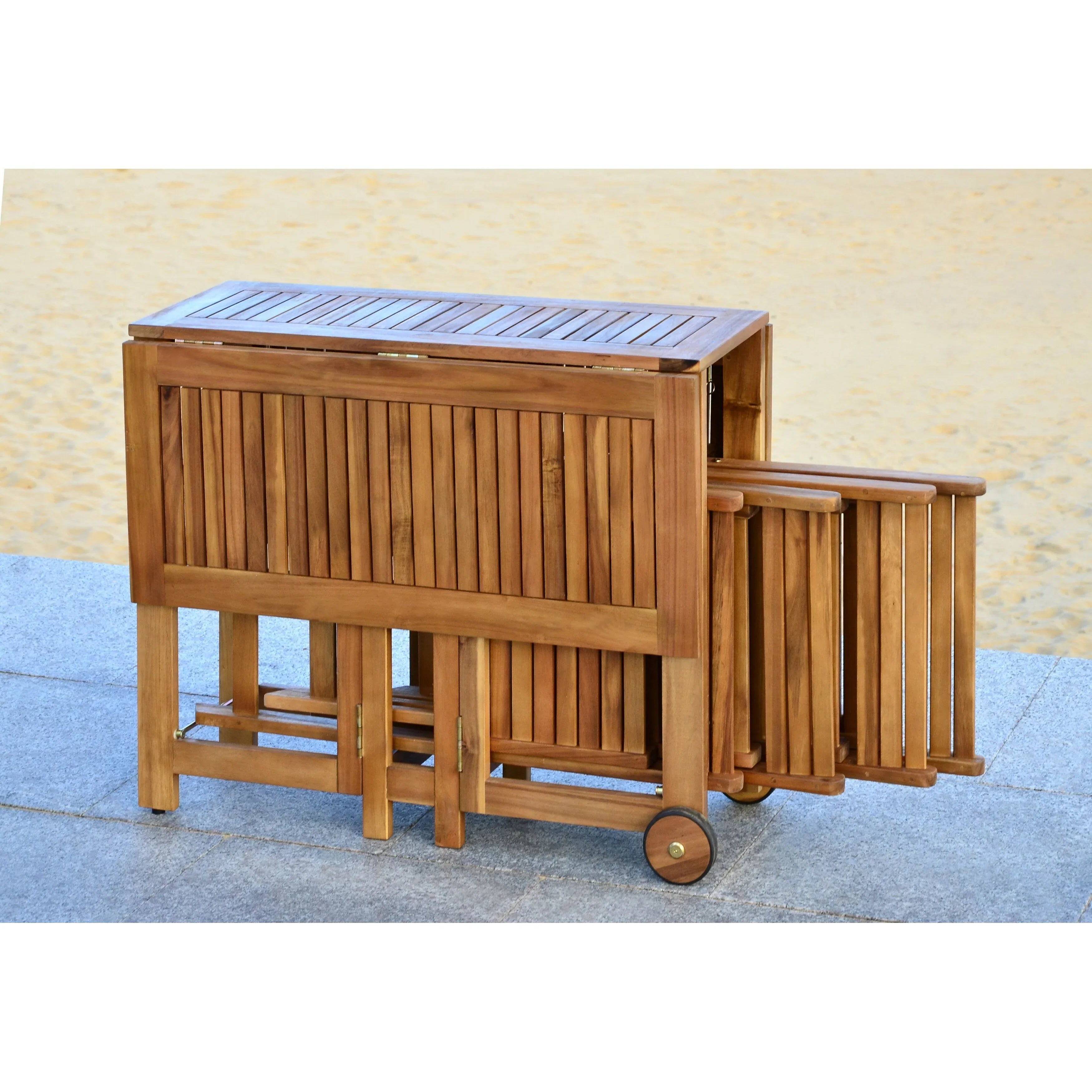 Ensemble de table à manger d'extérieur SAFAVIEH Outdoor Brandy 5 pièces - 43Lx35Px29H