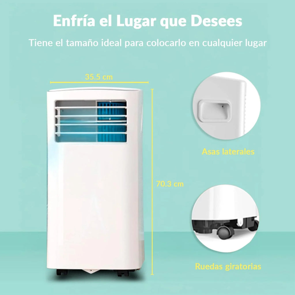 COMFEE Climatiseur mobile 8000 BTU / 2000 frigories – Sans unité extérieure – Silencieux et basse consommation avec kit fenêtre | 3-en-1 : refroidit, ventile et déshumidifie