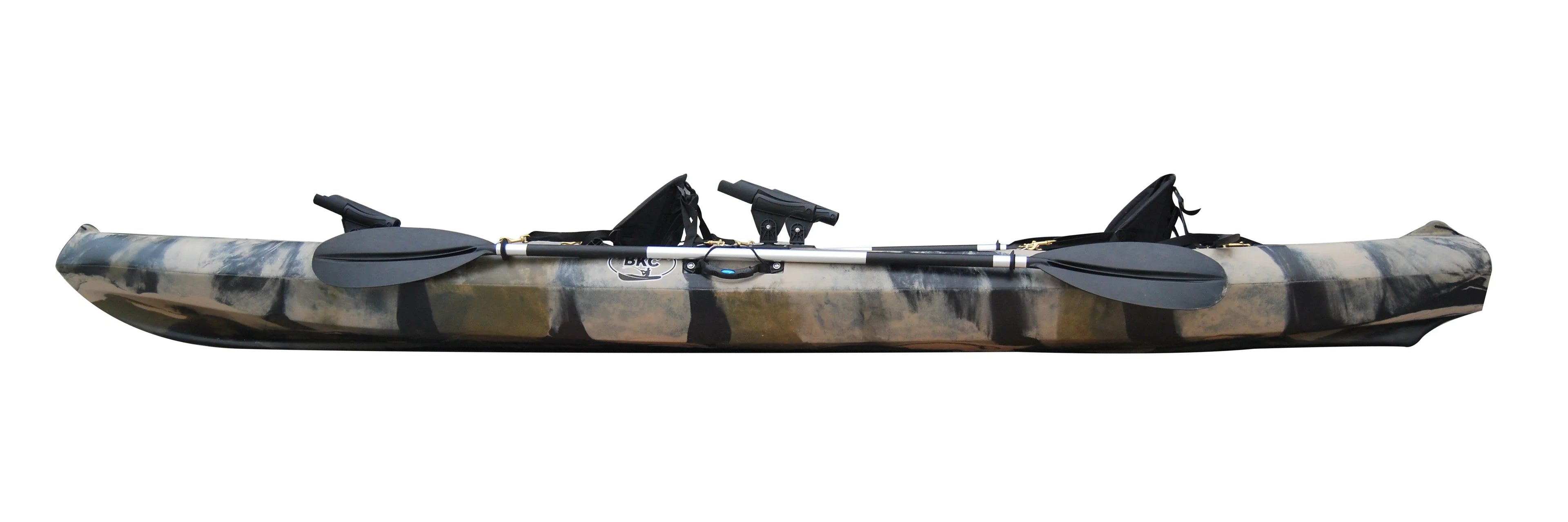 Kayak de pêche tandem BKC TK181 3,9 m pour 2 personnes avec sièges rembourrés et pagaies – 2026
