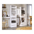 Kit Dressing 2 Colonnes 2 Penderies 6 Tiroirs Décor Blanc L 177 X P 48 H 200,2 Cm Combi Kit dressing