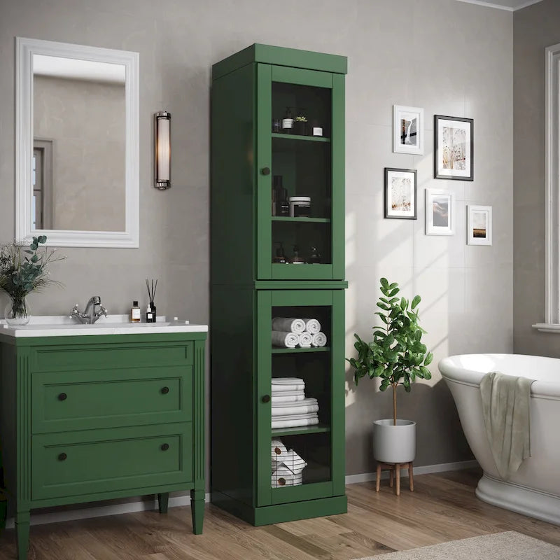Meuble sous-vasque 100 % bois massif 42 cm avec portes en option par Palace Imports