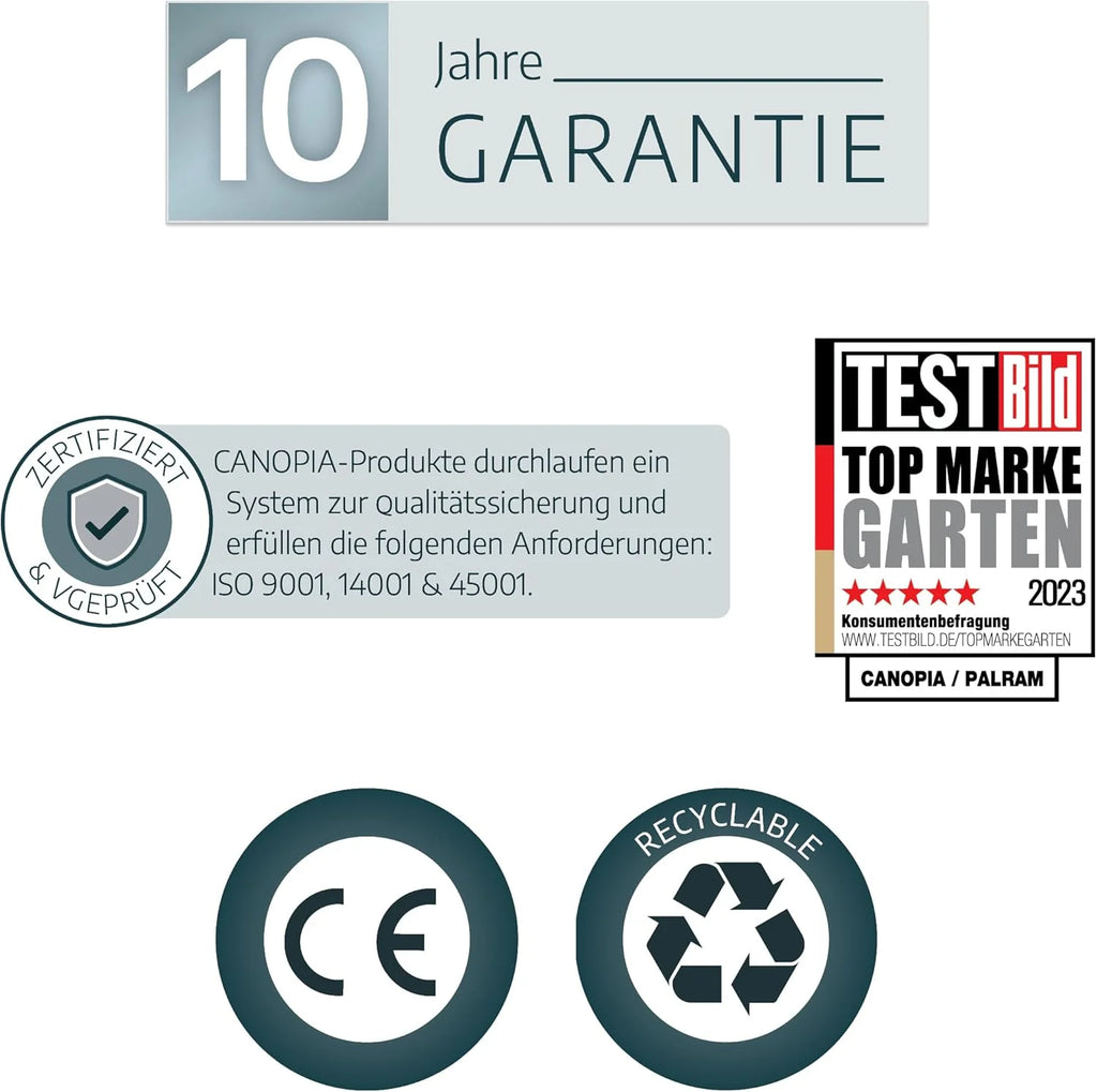 Canopia by Palram Carport Arizona 5000 en polycarbonate – Structure robuste en aluminium inoxydable protégeant la voiture du soleil