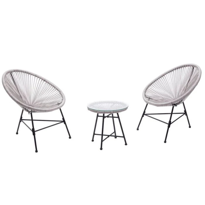ACAPULCO - Ensemble de 2 fauteuils et table basse vert