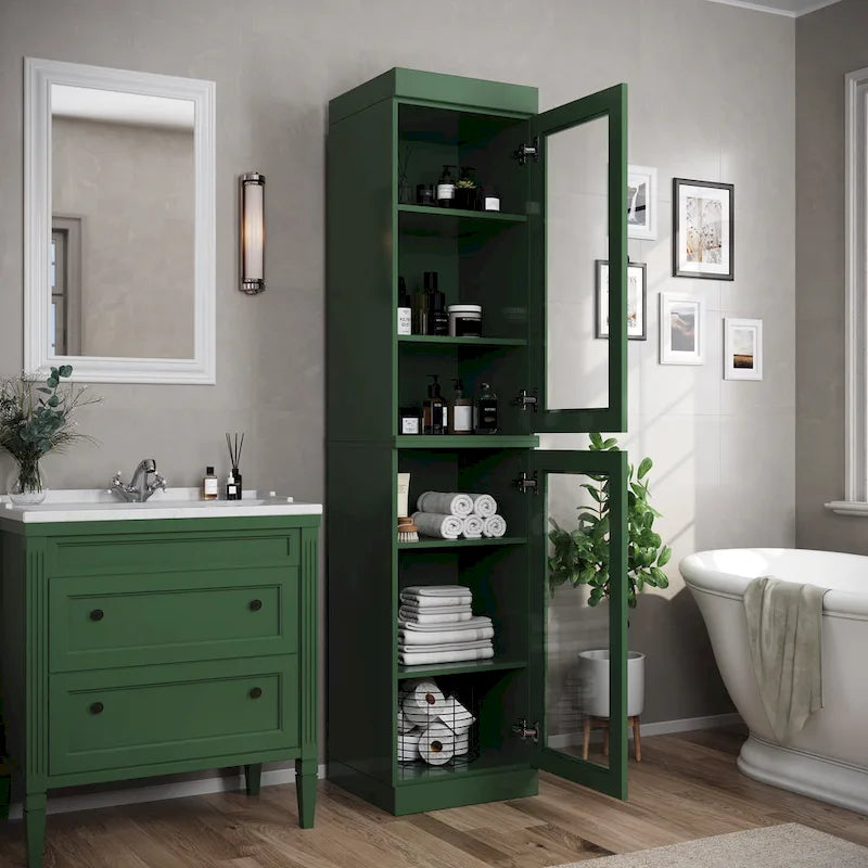 Meuble sous-vasque 100 % bois massif 42 cm avec portes en option par Palace Imports