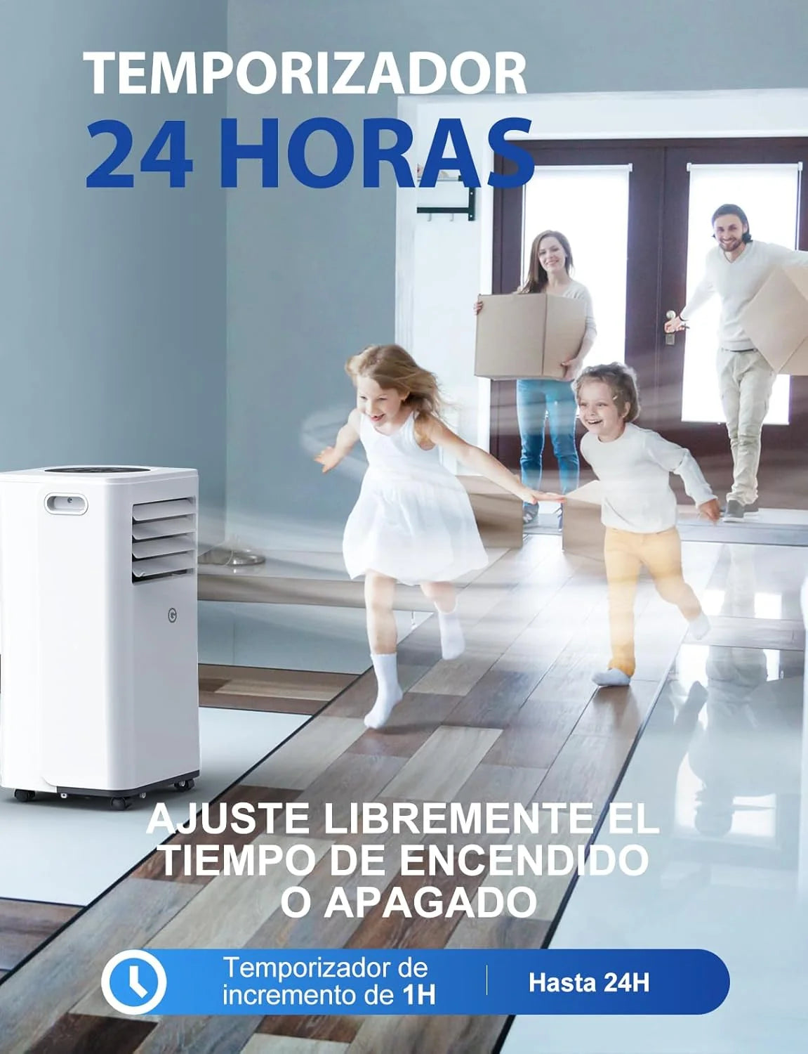 Climatiseur mobile 9000 BTU, 4-en-1