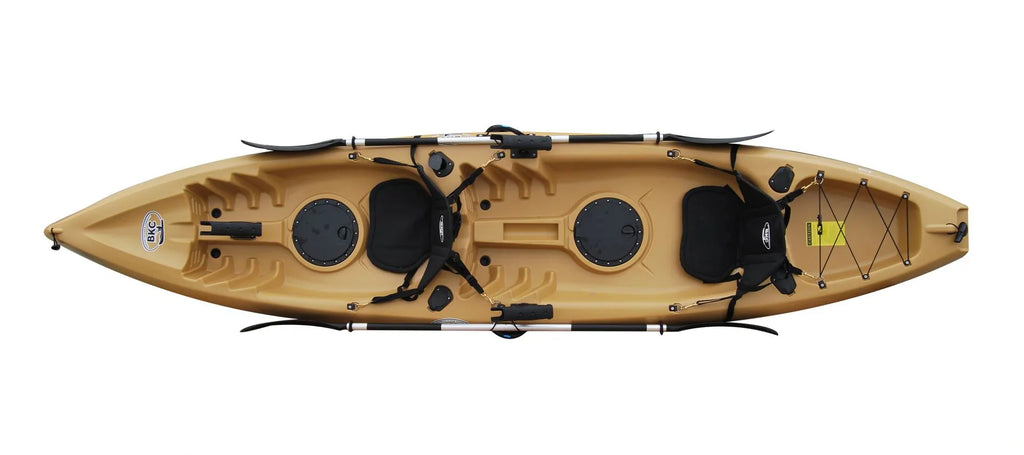 Kayak de pêche tandem BKC TK181 3,9 m pour 2 personnes avec sièges rembourrés et pagaies – 2026