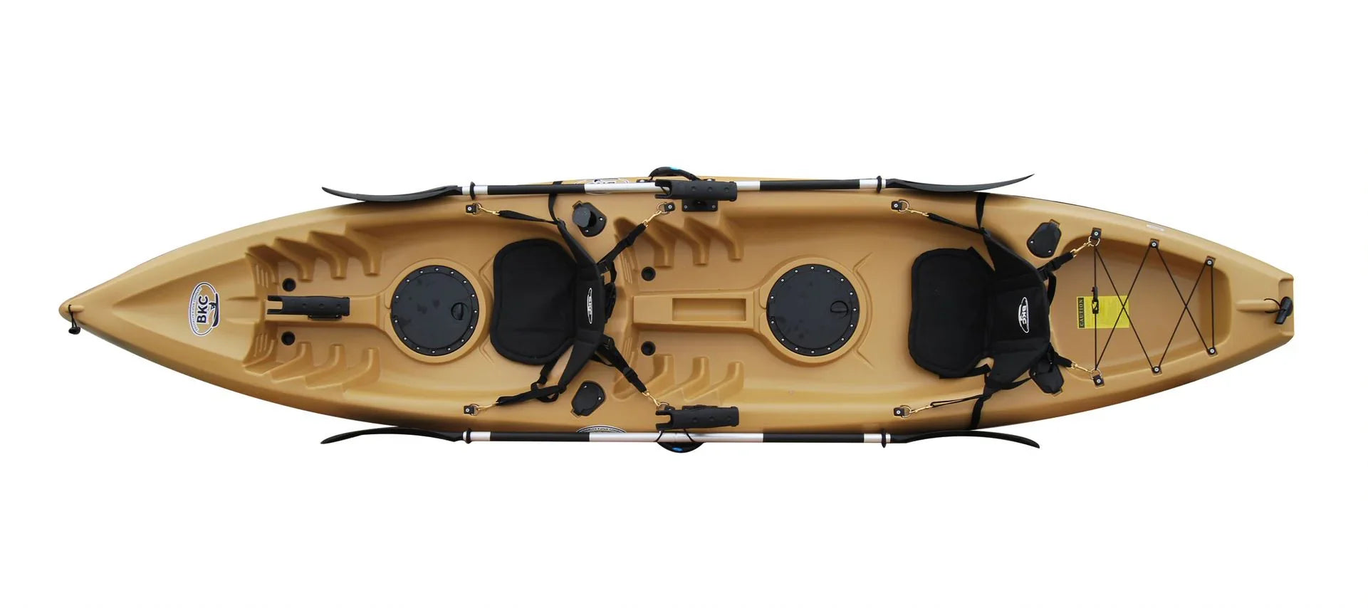 Kayak de pêche tandem BKC TK181 3,9 m pour 2 personnes avec sièges rembourrés et pagaies – 2026