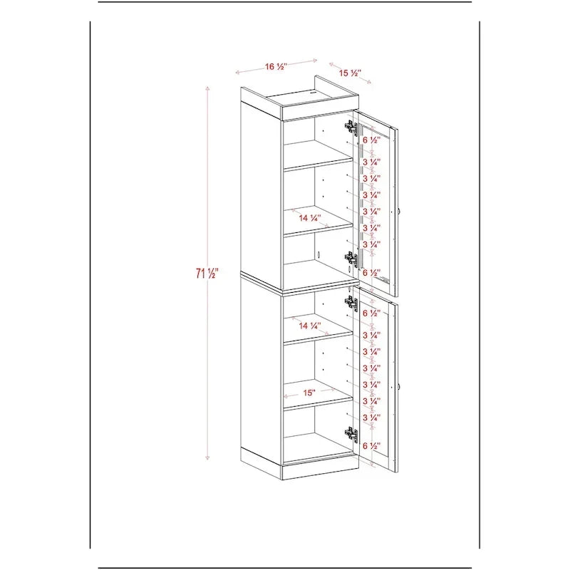 Meuble sous-vasque 100 % bois massif 42 cm avec portes en option par Palace Imports