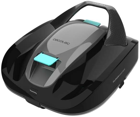 Cecotec Conga Pooldroid 2000 FloorMaster – Robot nettoyeur de piscine sans fil, autonomie 100 min, piscines jusqu’à 80 m², profondeur max. 2,5 m, filtre haute efficacité 2,5 L