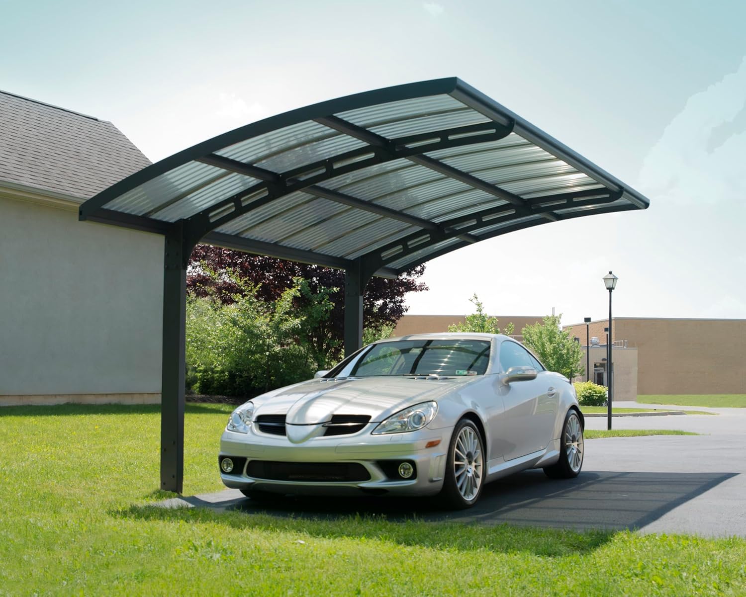 Canopia by Palram Carport Arizona 5000 en polycarbonate – Structure robuste en aluminium inoxydable protégeant la voiture du soleil