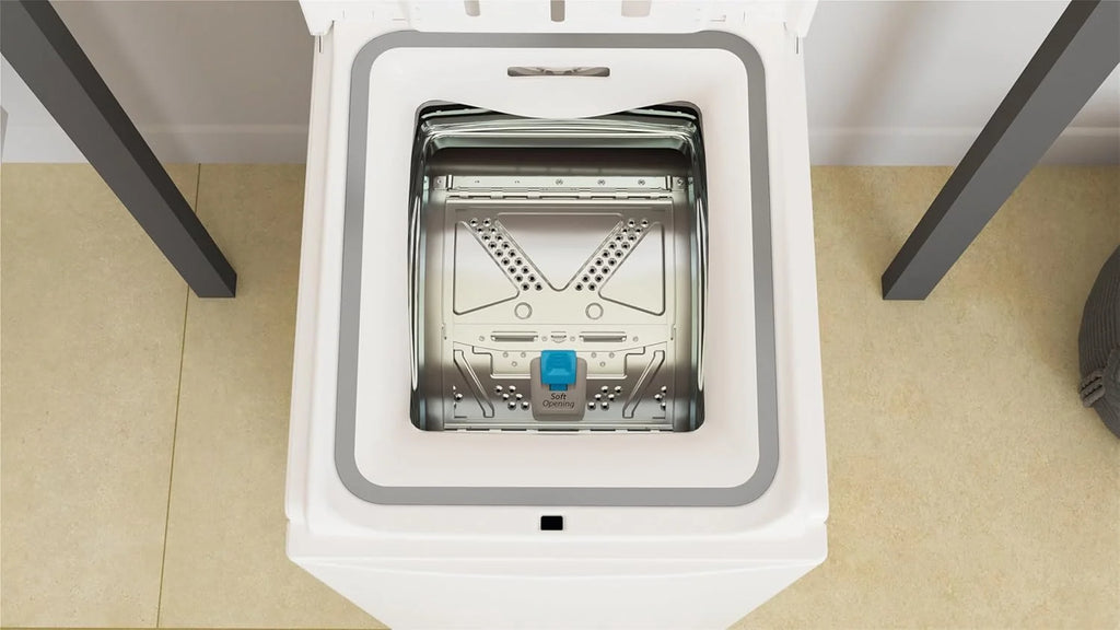 Whirlpool TDLR 65230SS EU/N – Lave-linge top 6,5 kg, 1 200 tr/min, technologie 6th Sense et FreshCare, blanc, classe énergétique NEL D