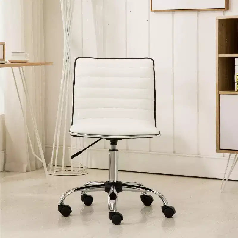 Chaise de bureau Fremo Chromel réglable à vérin pneumatique, blanche