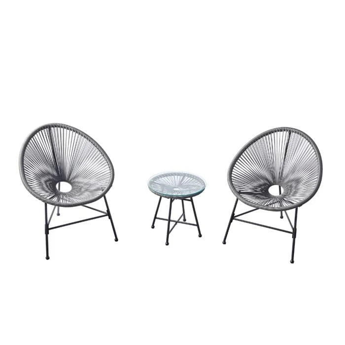 ACAPULCO - Ensemble de 2 fauteuils et table basse vert