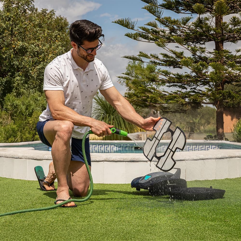 Cecotec Conga Pooldroid 2000 FloorMaster – Robot nettoyeur de piscine sans fil, autonomie 100 min, piscines jusqu’à 80 m², profondeur max. 2,5 m, filtre haute efficacité 2,5 L