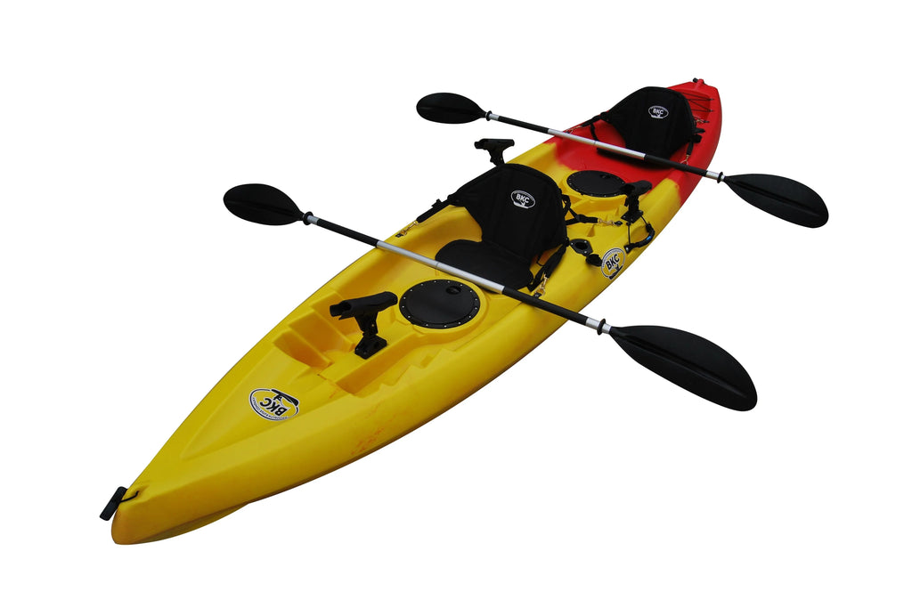 Kayak de pêche tandem BKC TK181 3,9 m pour 2 personnes avec sièges rembourrés et pagaies – 2026