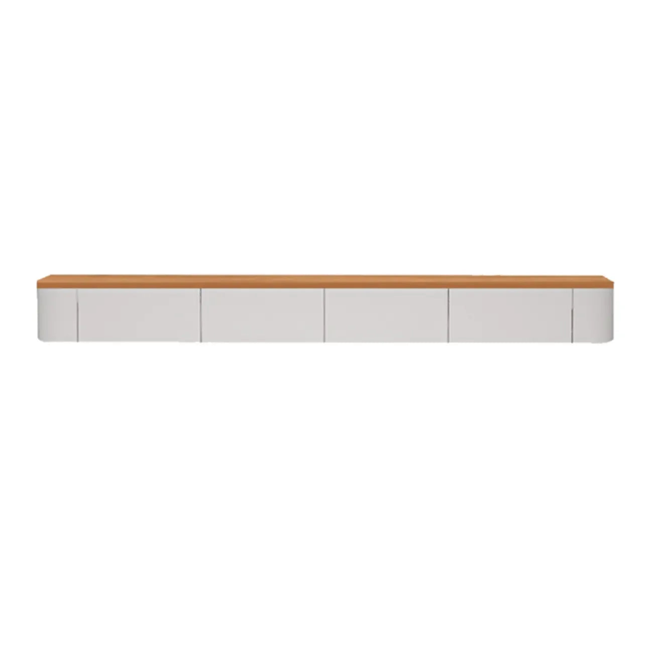 Meuble TV mural contemporain en bois blanc avec tiroirs
