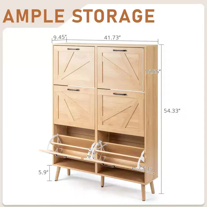 Meuble à chaussures Karl Home en bois à 6 tiroirs basculants