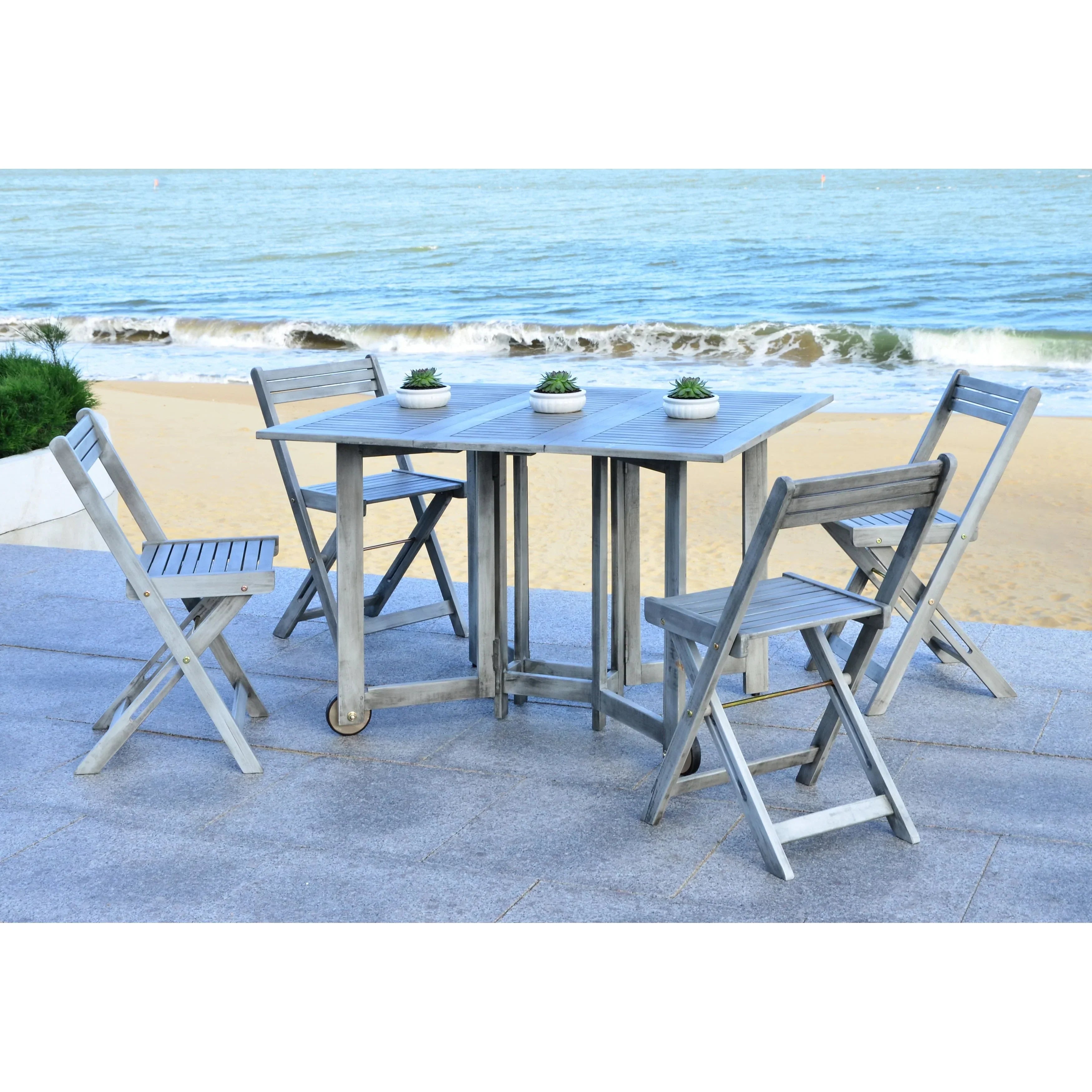 Ensemble de table à manger d'extérieur SAFAVIEH Outdoor Brandy 5 pièces - 43Lx35Px29H