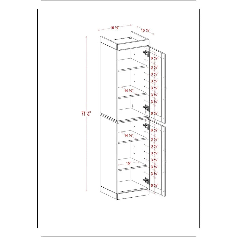 Meuble sous-vasque 100 % bois massif 42 cm avec portes en option par Palace Imports