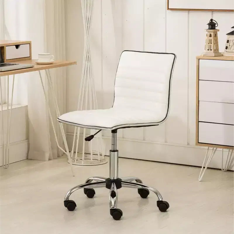 Chaise de bureau Fremo Chromel réglable à vérin pneumatique, blanche