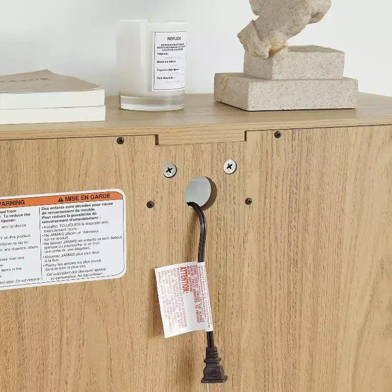 Vitrine en verre éclairée avec étagères réglables - Vitrine élégante à 2 portes et tiroir intégré, ampoule incluse