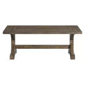 Table basse Flynn Trestle Noyer Marron - Picket House Furnishings : Table d'appoint rectangulaire rustique, finition vieillie