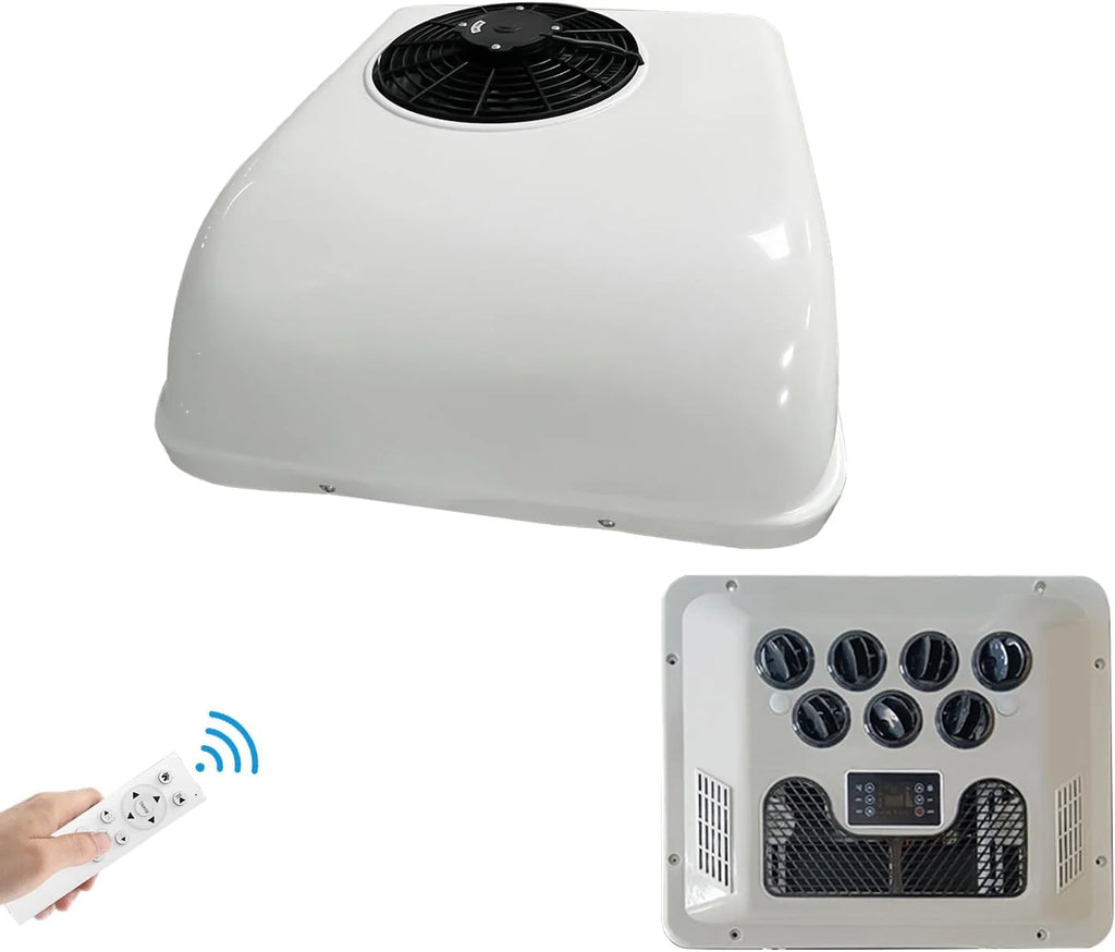 Climatiseur RV 8 800 BTU 12 V CC pour camions et camping-cars avec télécommande