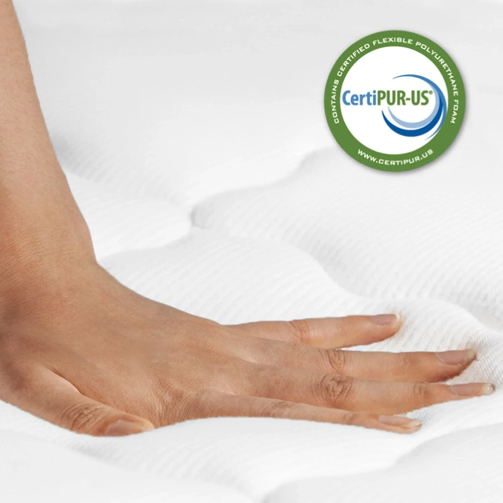 Matelas en mousse à mémoire de forme hybride 10 po – Soutien ferme moyen avec ressorts renforcés pour le soulagement de la pression, certifié CertiPUR-US