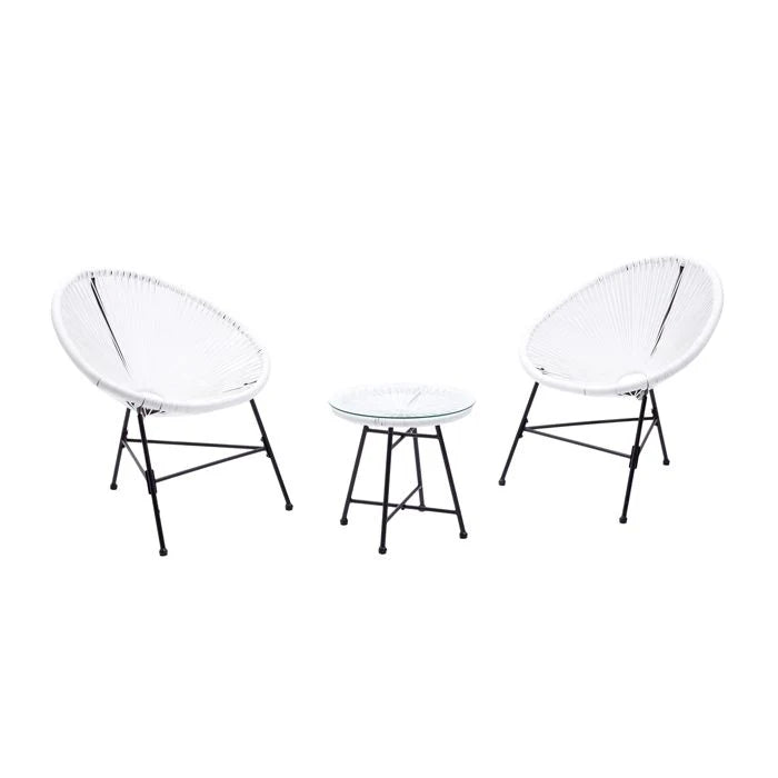 ACAPULCO - Ensemble de 2 fauteuils et table basse vert