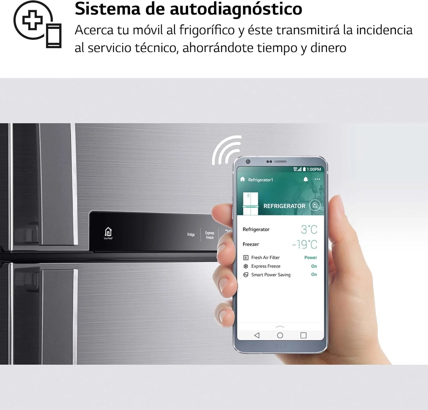 LG GBP61DSXGC – Réfrigérateur combiné No Frost avec congélateur, compresseur Smart Inverter, inox anti-traces, 186 cm, 341 L
