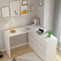 Commode pivotante 32,7H et bureau coiffeuse 6 tiroirs Blanc/Noir