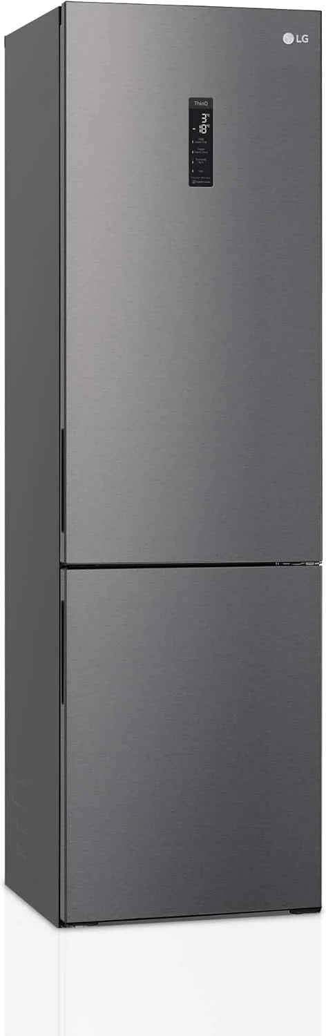 LG GBP61DSXGC – Réfrigérateur combiné No Frost avec congélateur, compresseur Smart Inverter, inox anti-traces, 186 cm, 341 L
