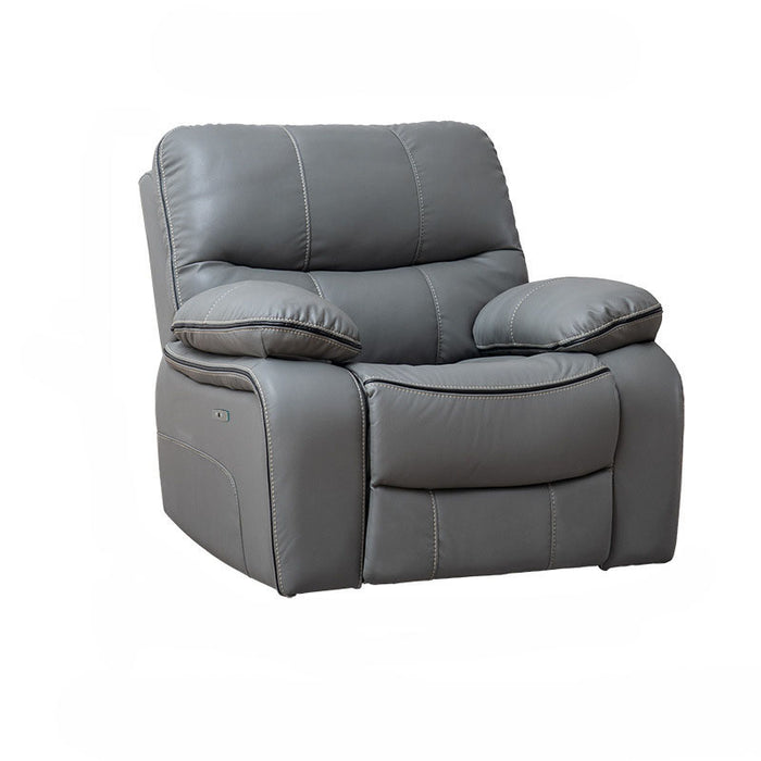 Grain Leather Recliner – Gray
