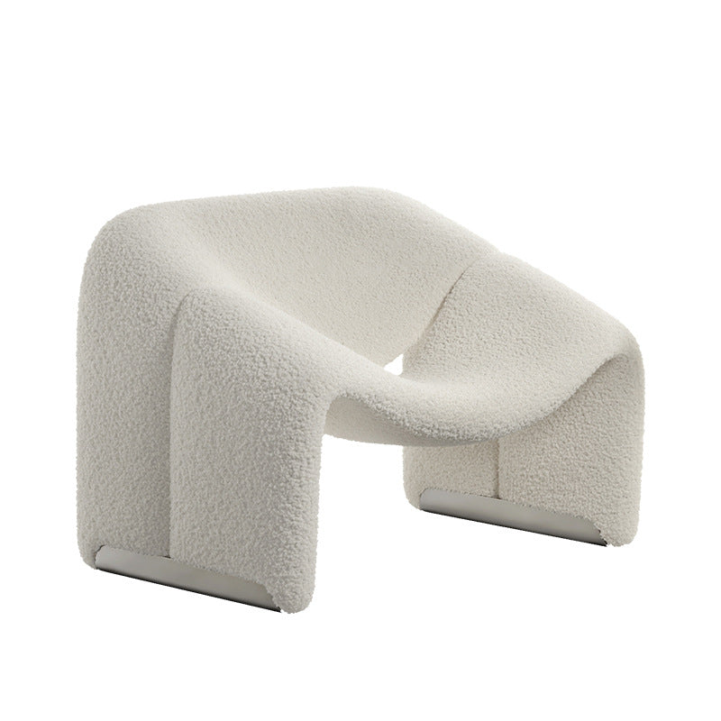 Cream Smile Armchair – White