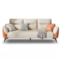 Modern 3-Seater Fabric Sofa – White