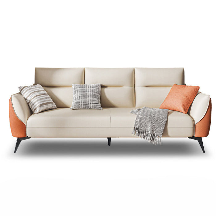 Modern 3-Seater Fabric Sofa – White