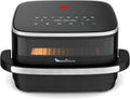 Moulinex Easy Fry XL Surface  Pizza 4L, Air fryer, Très grande surface de cuisson, Compact, Fenêtre de visualisation, Noir, AL4018F0(Noir)