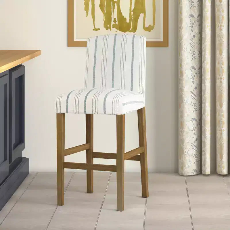 Tabouret de bar à dossier incurvé 29" - HomePop