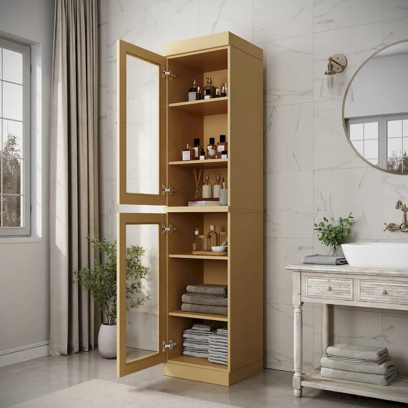 Meuble sous-vasque 100 % bois massif 42 cm avec portes en option par Palace Imports