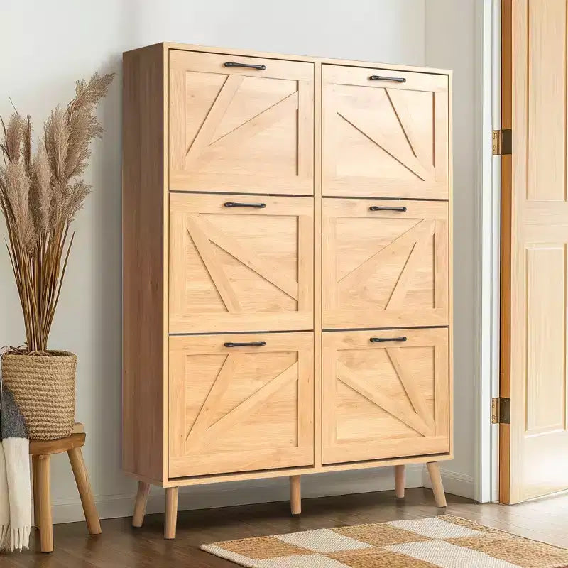Meuble à chaussures Karl Home en bois à 6 tiroirs basculants