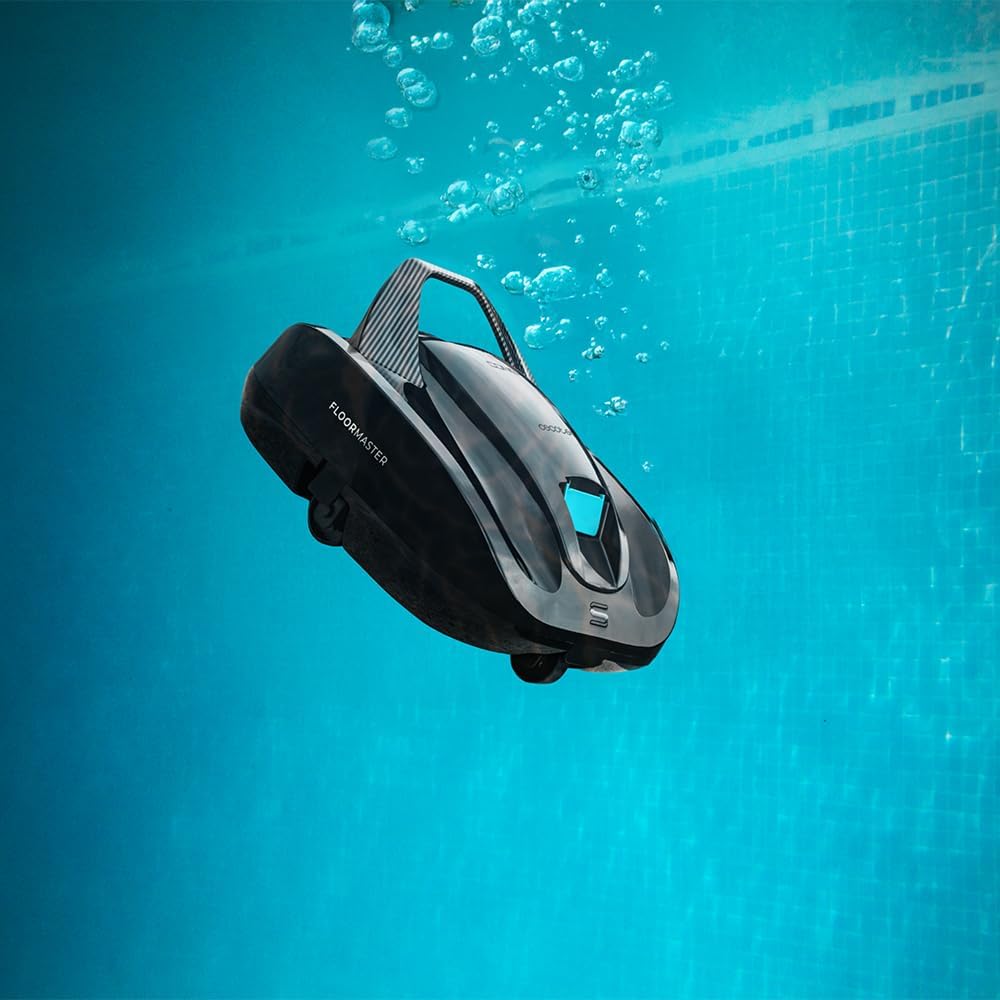 Cecotec Conga Pooldroid 2000 FloorMaster – Robot nettoyeur de piscine sans fil, autonomie 100 min, piscines jusqu’à 80 m², profondeur max. 2,5 m, filtre haute efficacité 2,5 L
