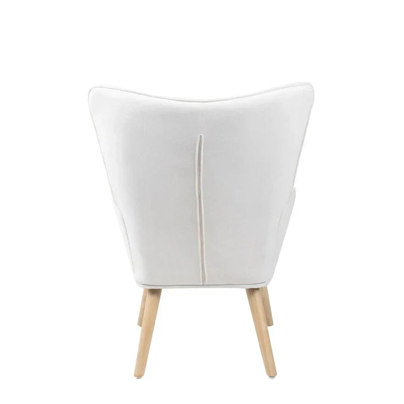 Fauteuil d'appoint avec pouf, ensemble fauteuil et pouf de salon, fauteuil d'appoint confortable pour chambre à coucher, surface en tissu à épissures créatives