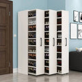 Armoire à Chaussures Coulissante Anti-Poussière de Grande Capacité, Tiroir Latéral à Roues,(Blanc)
