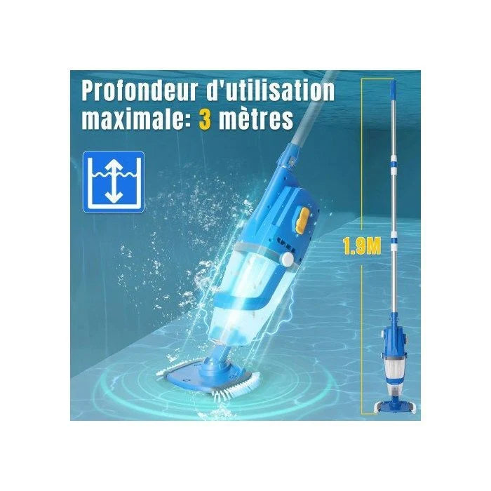 ALIGHTUP - Aspirateur de piscine électrique à main, Électrique  Nettoyeur de piscine, Nettoyeur à batterie, 230V, 33W - Bleu