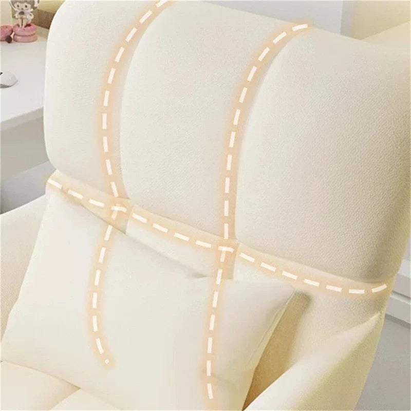 Chaise de bureau ergonomique rembourrée avec coussin, pivotante à 360°