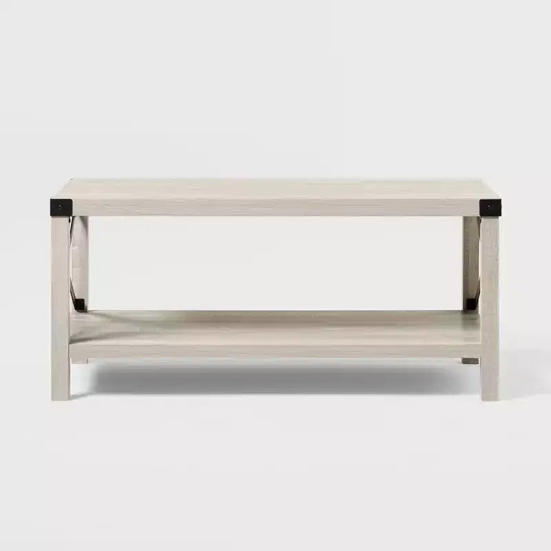 Table basse Sophie Rustic Industrial à piètement X - Saracina Home