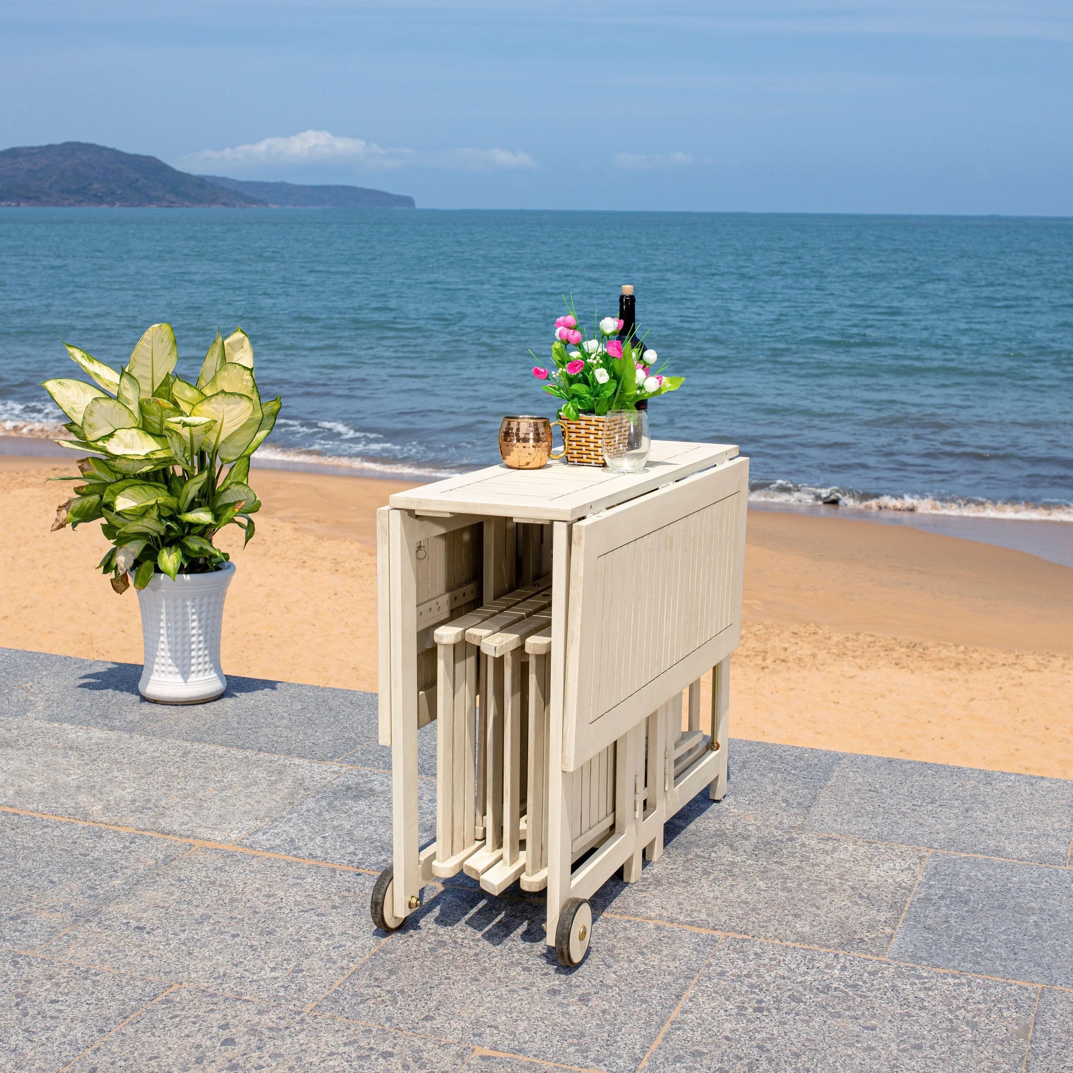 Ensemble de table à manger d'extérieur SAFAVIEH Outdoor Brandy 5 pièces - 43Lx35Px29H
