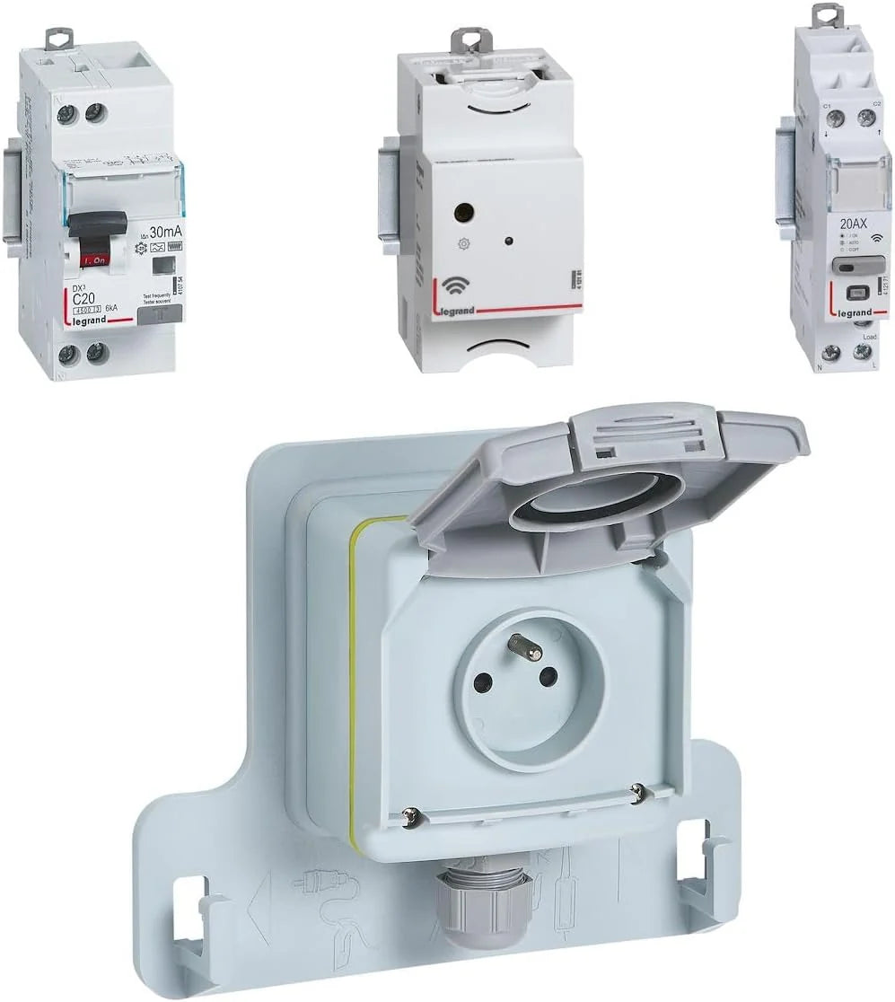 LEGRAND - Pack prise Green'up Access pour recharge véhicule électrique + module connecté, recharge accélérée x2, contrôle via smartphone ou assistant vocal, installation facile